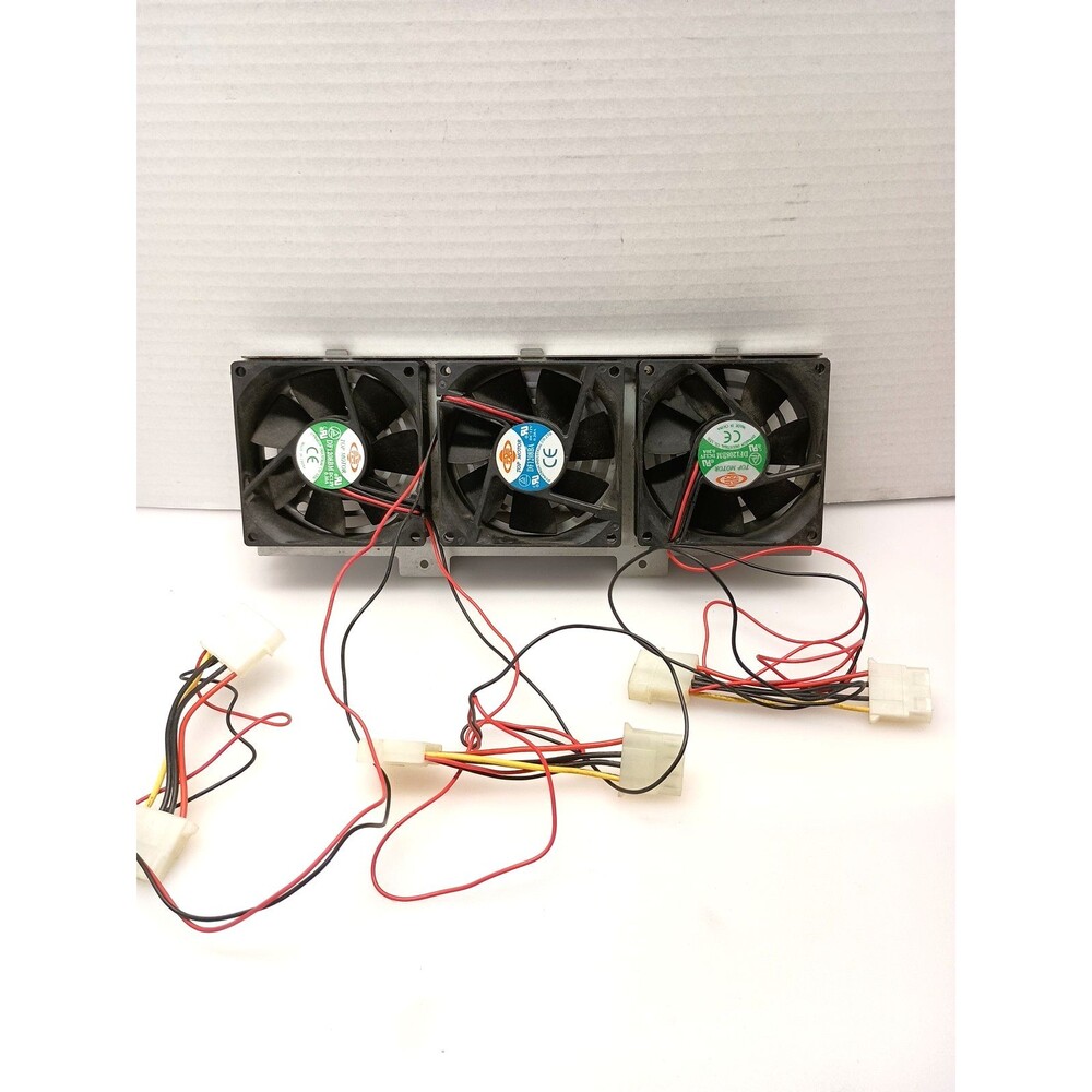Lot of 3 Topotor UltraFlo 12V .20A Axial Flow Fan, DF1208BM 60 x 60mm 3x3 in